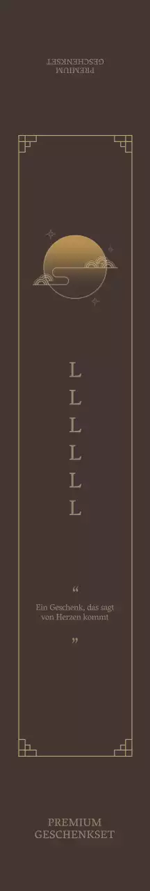 Braunes luxuriöses illustriertes Chuseok-Geschenkset