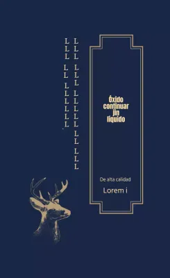 Azul marino amarillo ilustrado etiqueta de set de regalo de astas