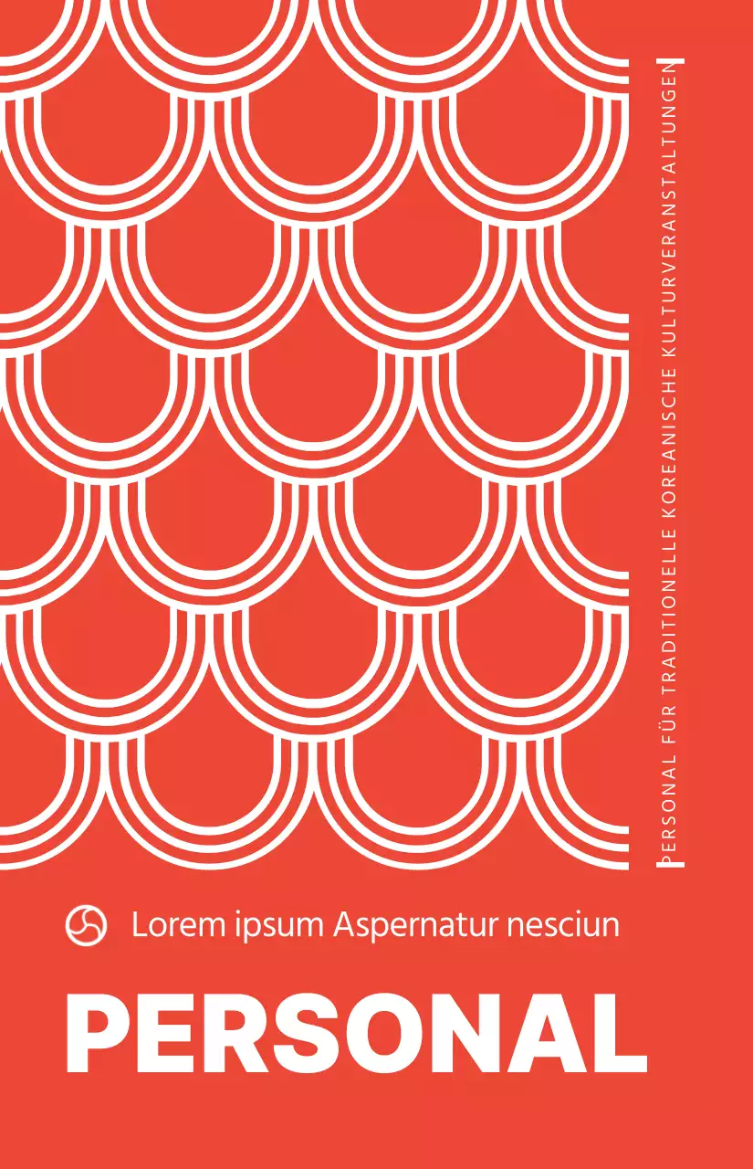 Schlichter Stil mit roten und weißen traditionellen koreanischen Mustern Personal bei einer traditionellen kulturellen Veranstaltung