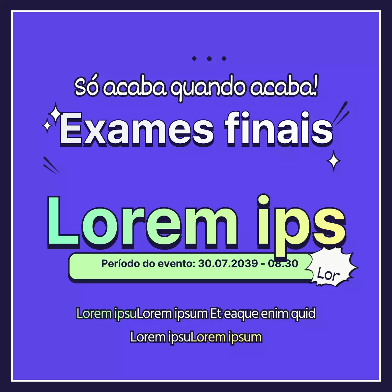 Especialidades do exame final