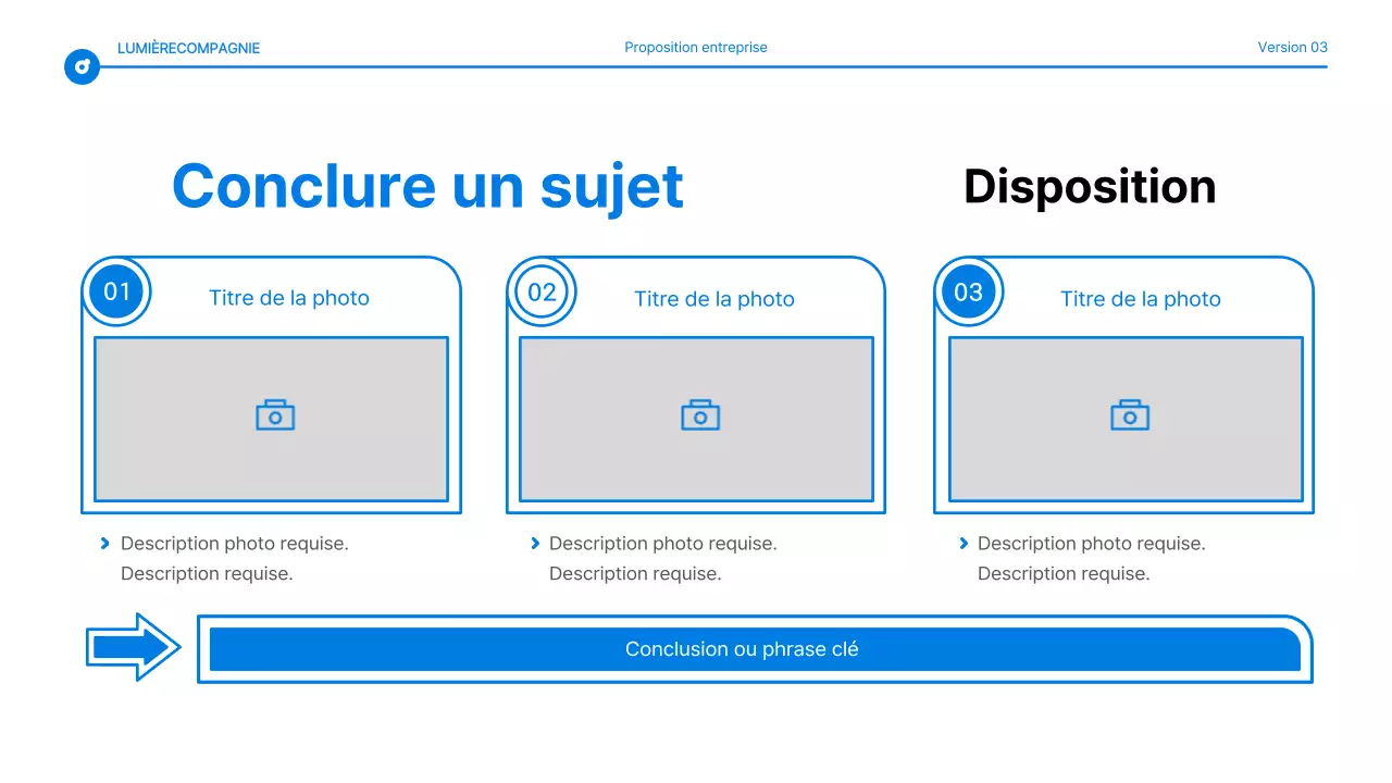Rapport simple de surlignage de texte en bleu et blanc