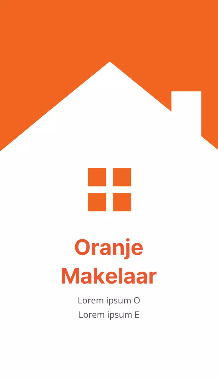 wit oranje eenvoudige illustratie makelaar