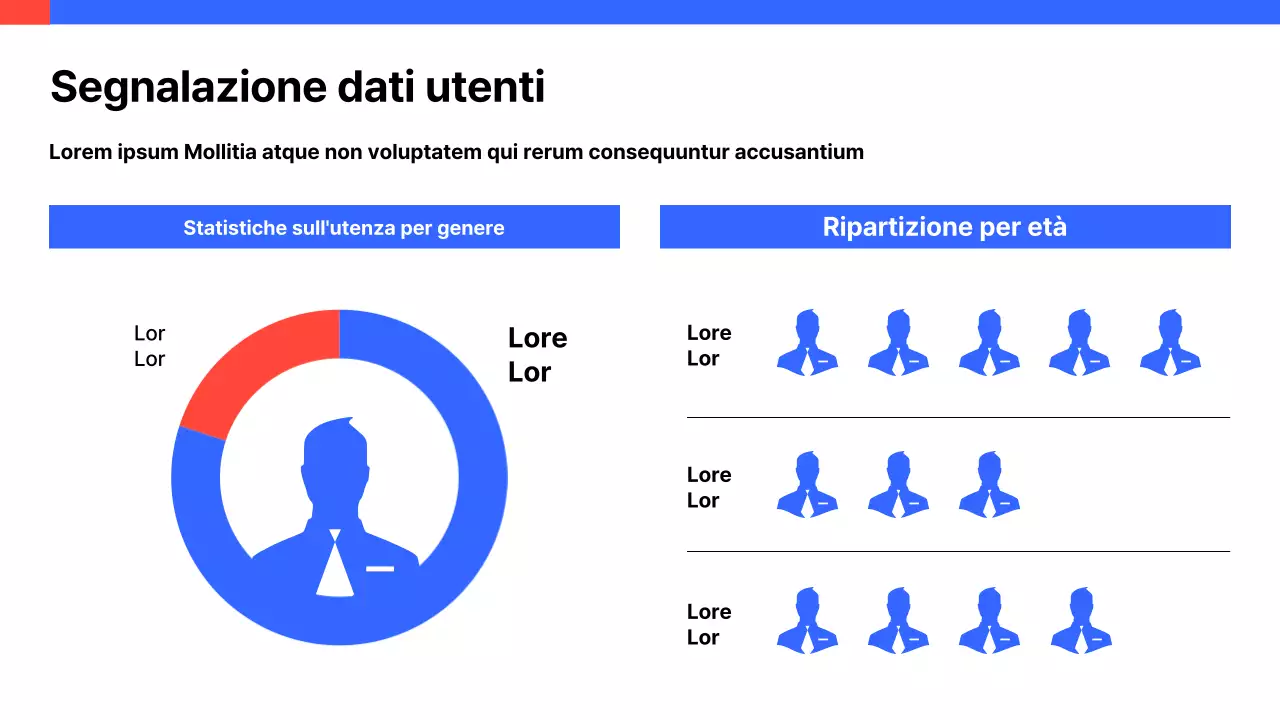 Una semplice scheda di valutazione in bianco e blu