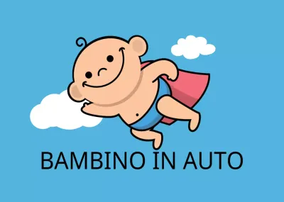Illustrazione di bambino cielo blu con bambino a cavallo