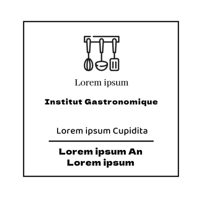 Illustration en blanc d'une étiquette simple de plat d'accompagnement de restaurant