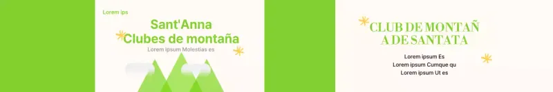 Un club de montaña alegre y juvenil en amarillo y chartreuse