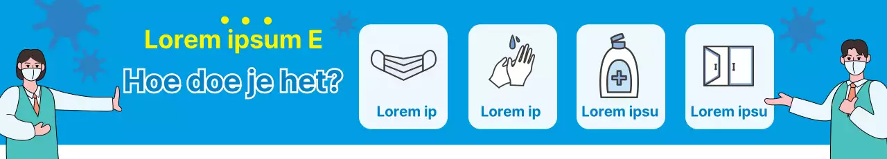 Hemelsgele illustratie corona veiligheidspreventie