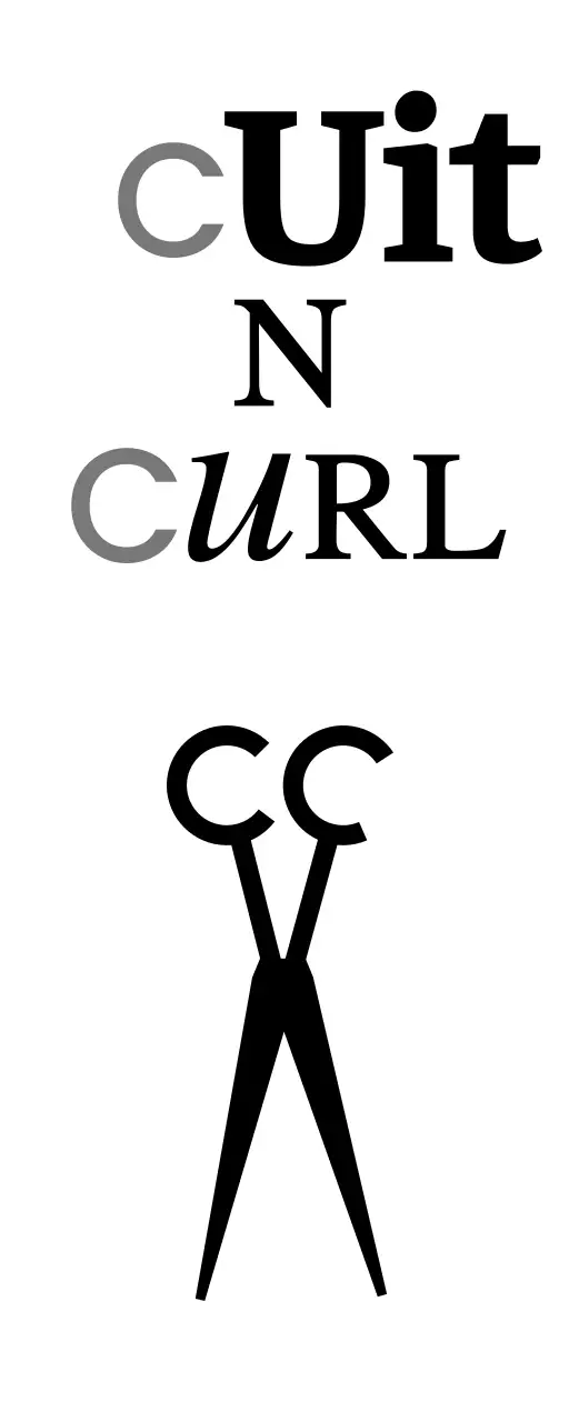 Een klassiek ogend uithangbord met witte en zwarte knip-en-krul kapsalontekst en een illustratie van een schaar.