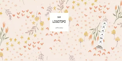 Motivo floreale illustrato beige