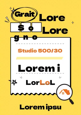 Promuovete la vostra proprietà in vendita con un look scritto a mano in giallo e nero