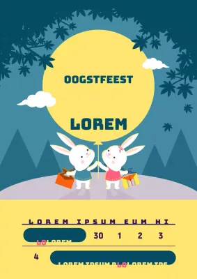 Nieuwjaarsbezorgingsbericht met rode en gele oosterse achtergrondillustratie