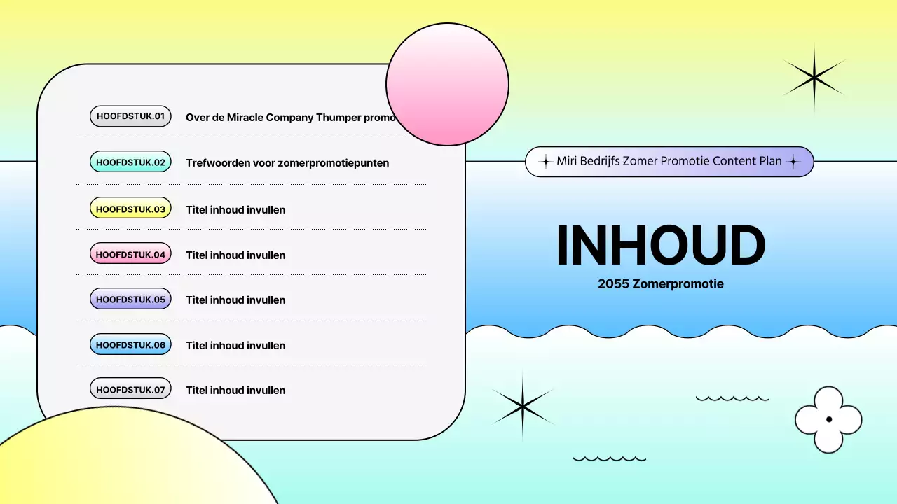 Felgekleurde verlopen zomerpromotie