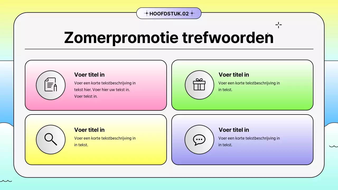 Felgekleurde verlopen zomerpromotie