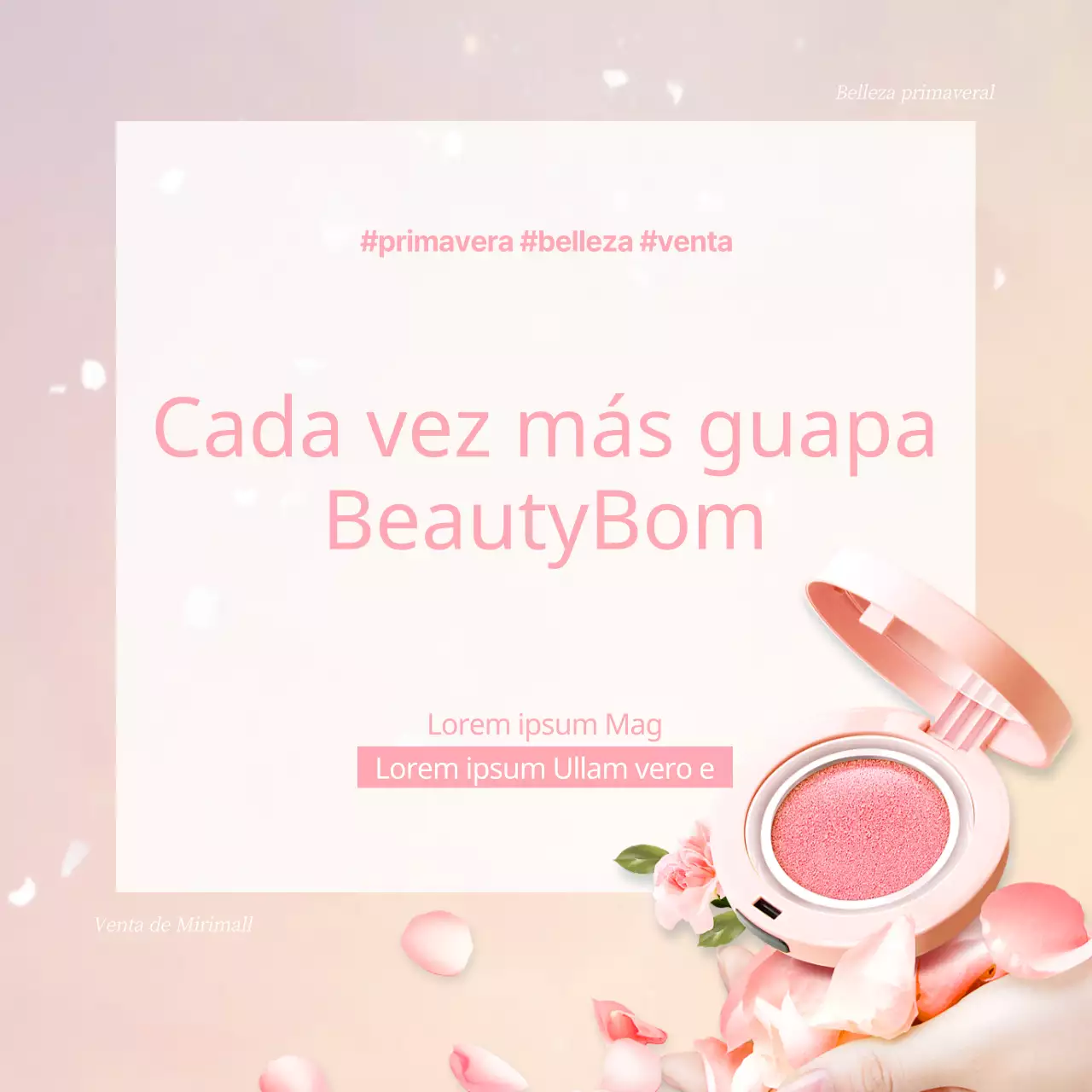 Ofertas de belleza de primavera en rosa y blanco para un look limpio