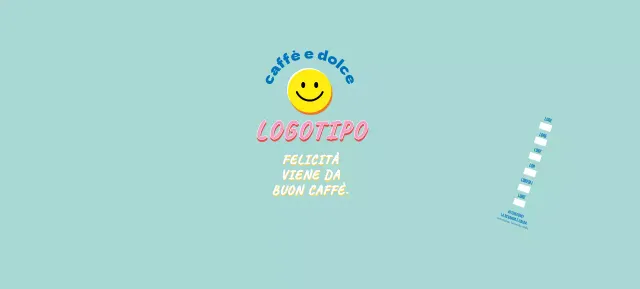 Blu Carino Illustrazione Lettering Cafe