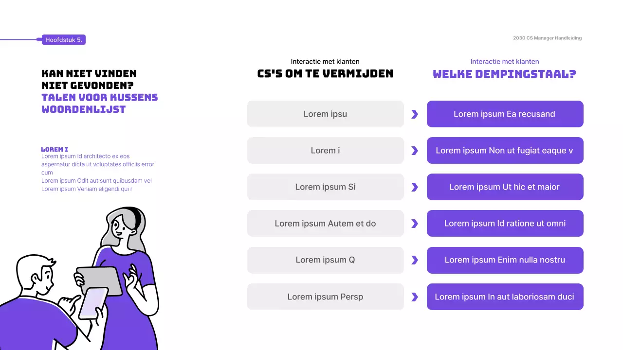 Paars Geïllustreerd CS Servicehandboek Thema