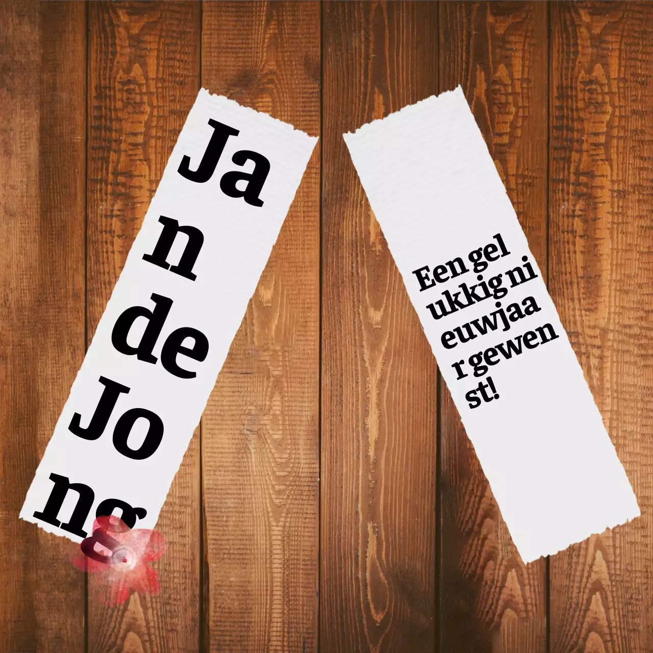 Printbare Chinees Nieuwjaar paden en berichtkaarten (houten deur achtergrond en papieren achtergrond)