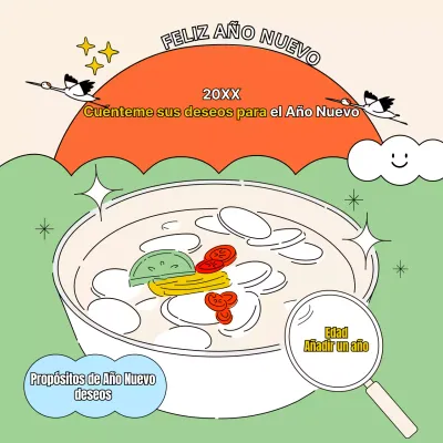 Simpáticas ilustraciones de Año Nuevo en línea