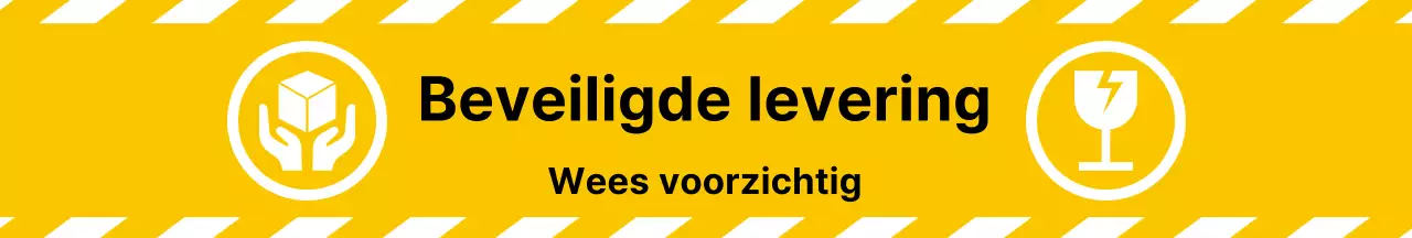 Eenvoudig geel pictogram Veilige verzending