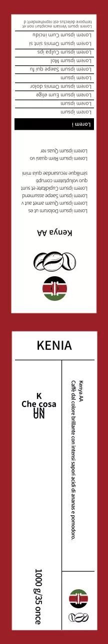 Confezione regalo in chicchi di caffè rosso