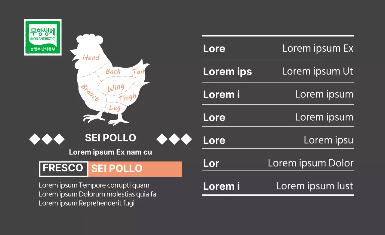 Etichette di carne con icona parziale nera