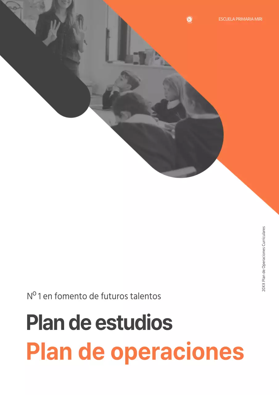 Informes escolares con un concepto naranja y sencillo