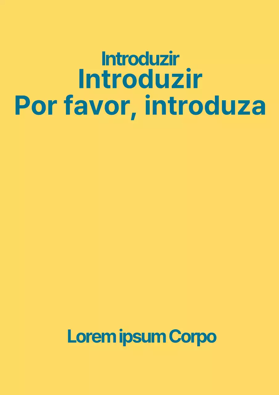 Um conceito simples com texto amarelo e azul