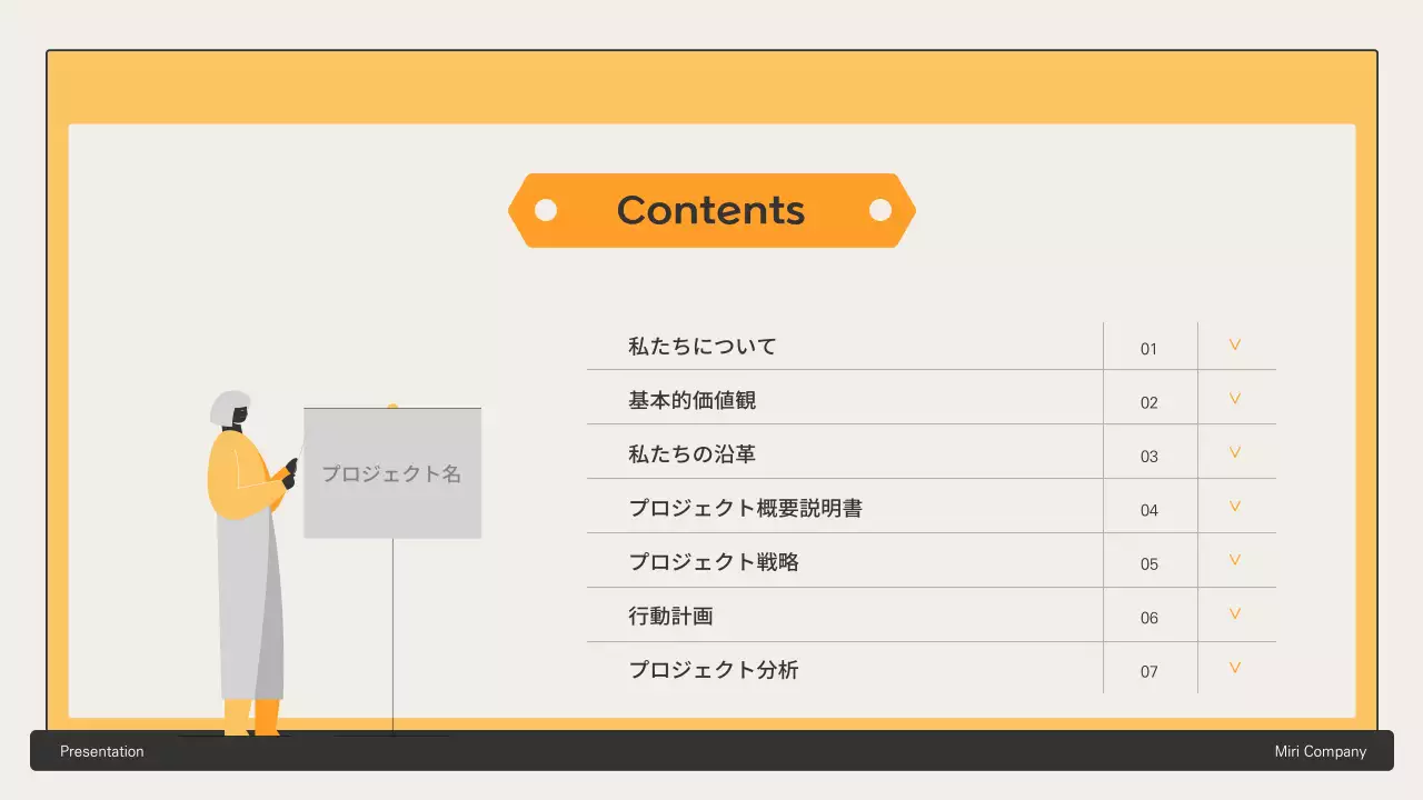黄色 シンプル ビジネス プレゼンテーション