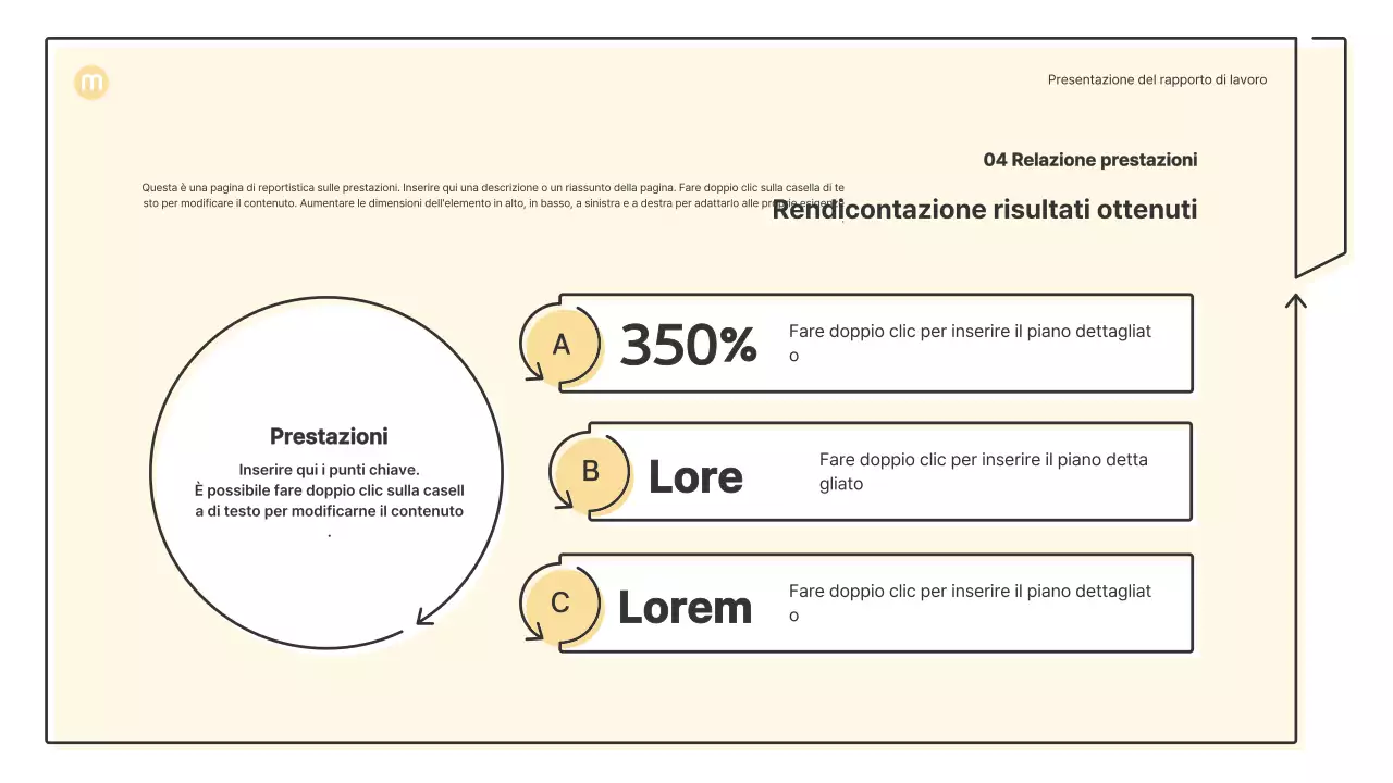 Forme puntiformi con frecce in giallo chiaro Kit di presentazione aziendale
