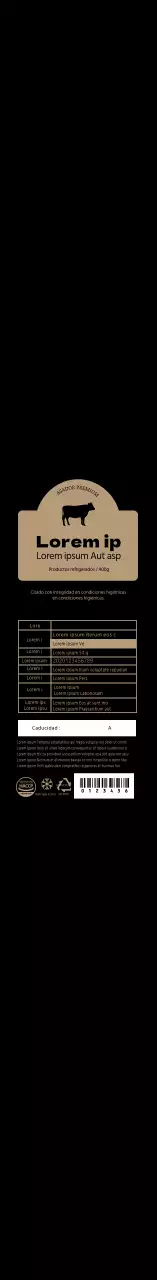 Icono negro simple Etiqueta costillas coreanas