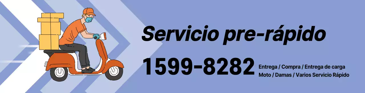 Ilustración azul para promocionar un negocio de servicio rápido