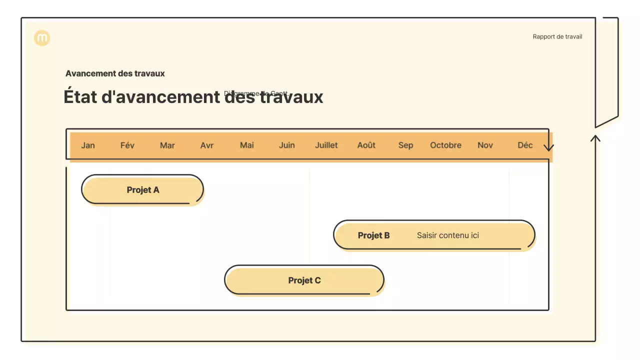 Formes ponctuelles avec flèches en jaune clair Kit de présentation d'entreprise