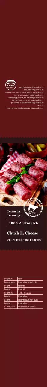 Roter Fotorahmen Chuck Eye Roll Meat