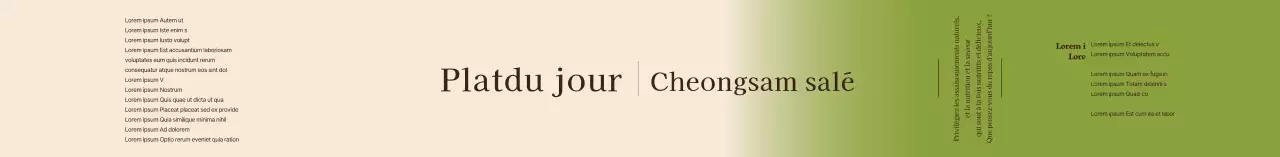 Étiquette de commissaire vert ivoire dégradé