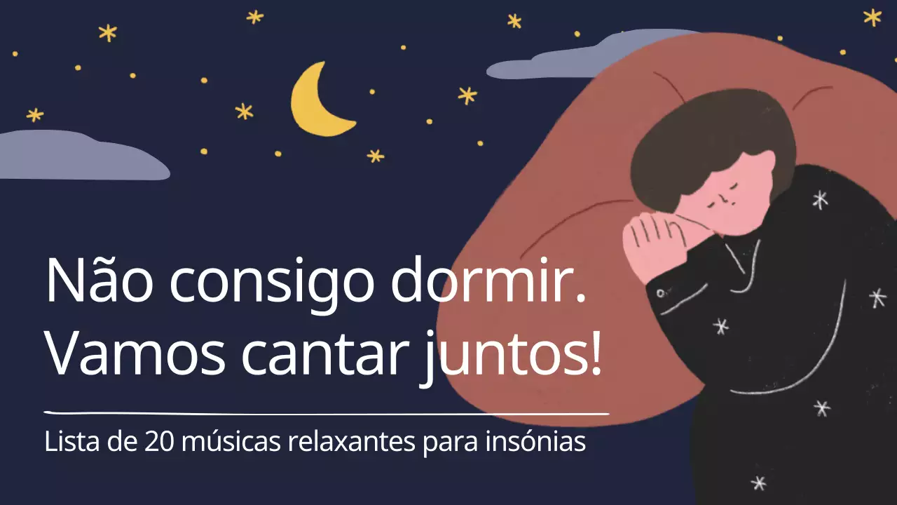 Ilustração emocional azul-marinho lista de reprodução nocturna