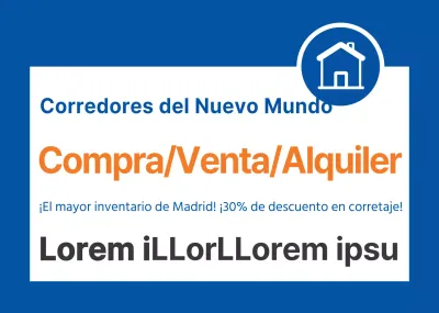 Promocione su propiedad en azul, limpio y legible