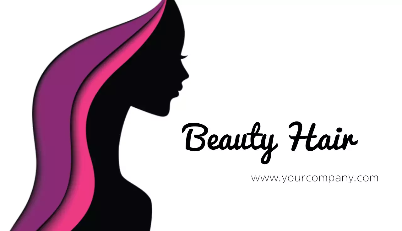 黒 上品 美容院 名刺