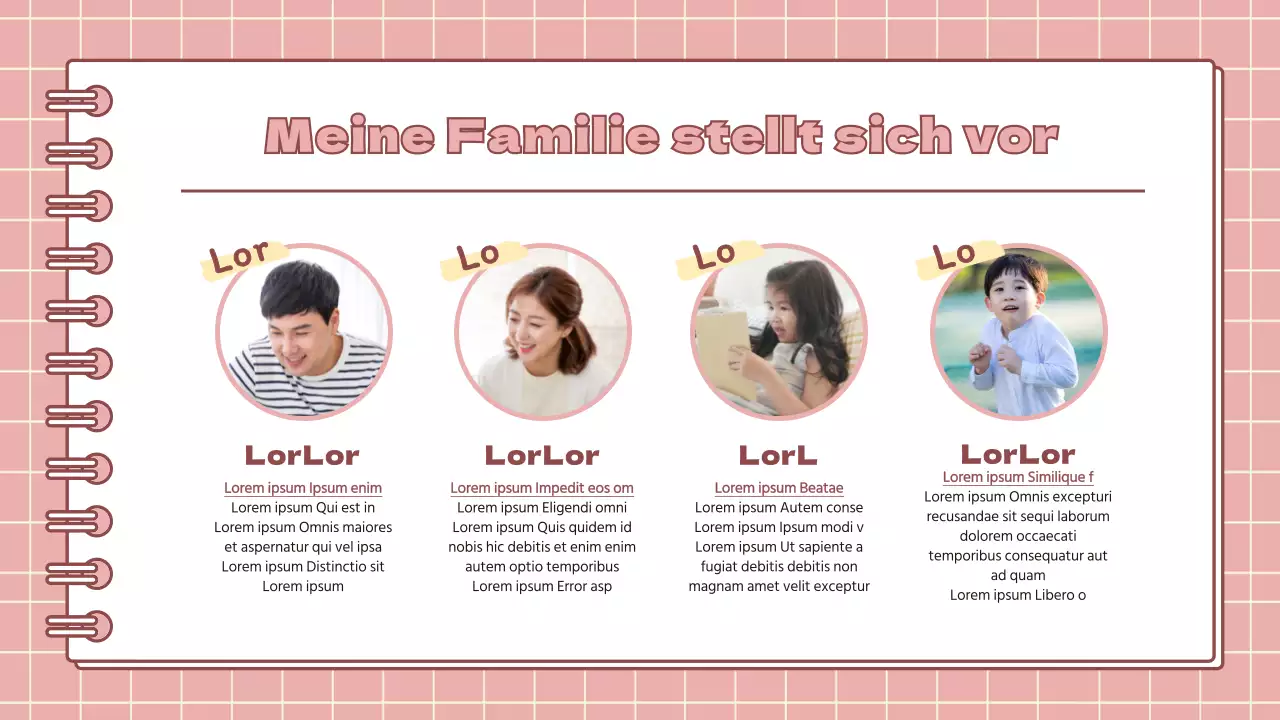 Minimalistische Grundschulferien-Hausaufgabenpräsentation in Rosa und Gelb