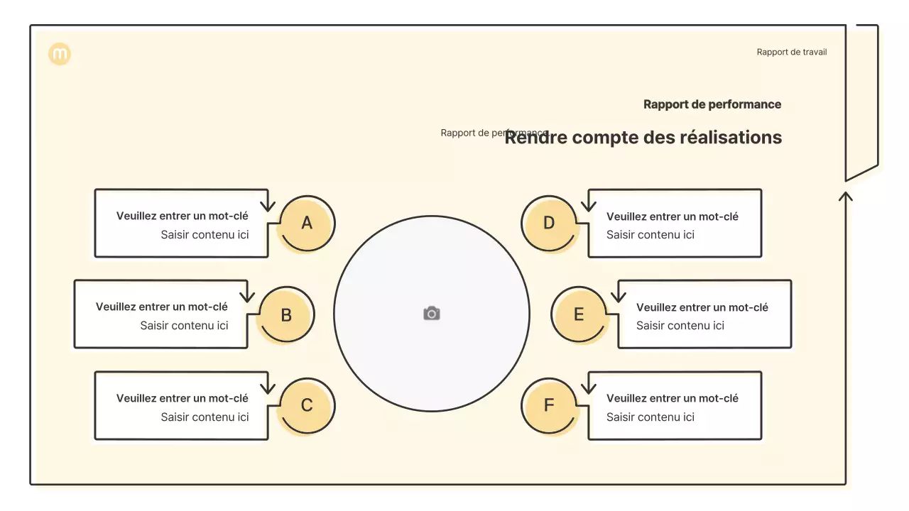 Formes ponctuelles avec flèches en jaune clair Kit de présentation d'entreprise
