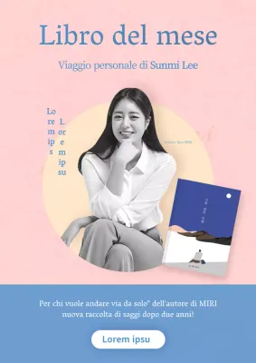 Saggio emozionale rosa e blu Promuovere raccomandazioni di libri