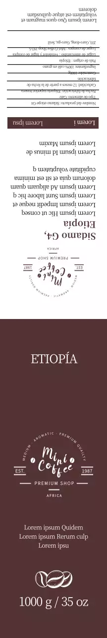 Envase de regalo de café en grano marrón