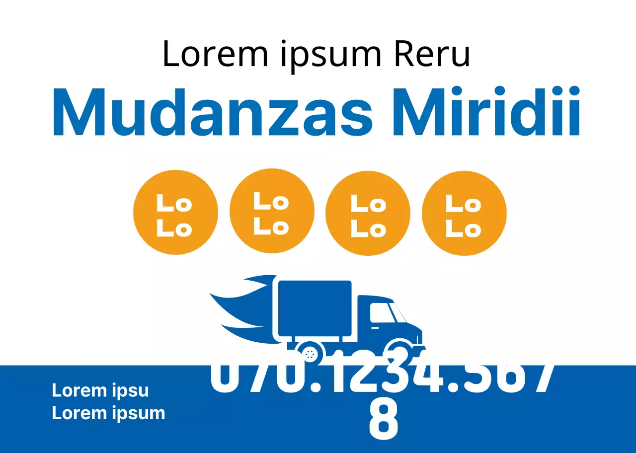 Promover una empresa de mudanzas blanca, azul y limpia