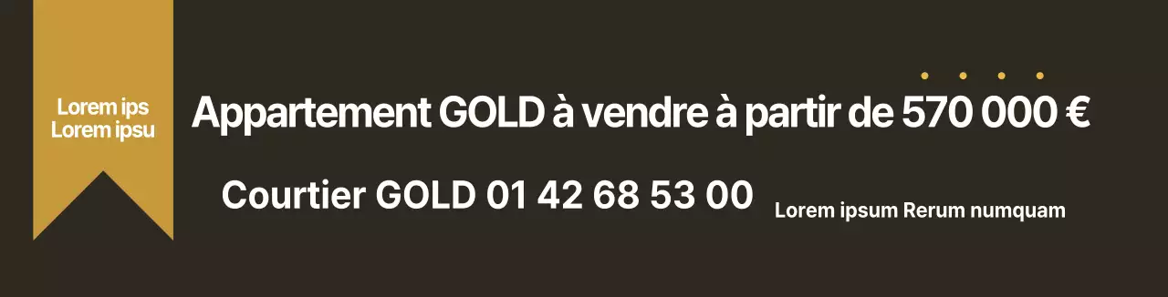 Promouvoir votre propriété de luxe en or brun