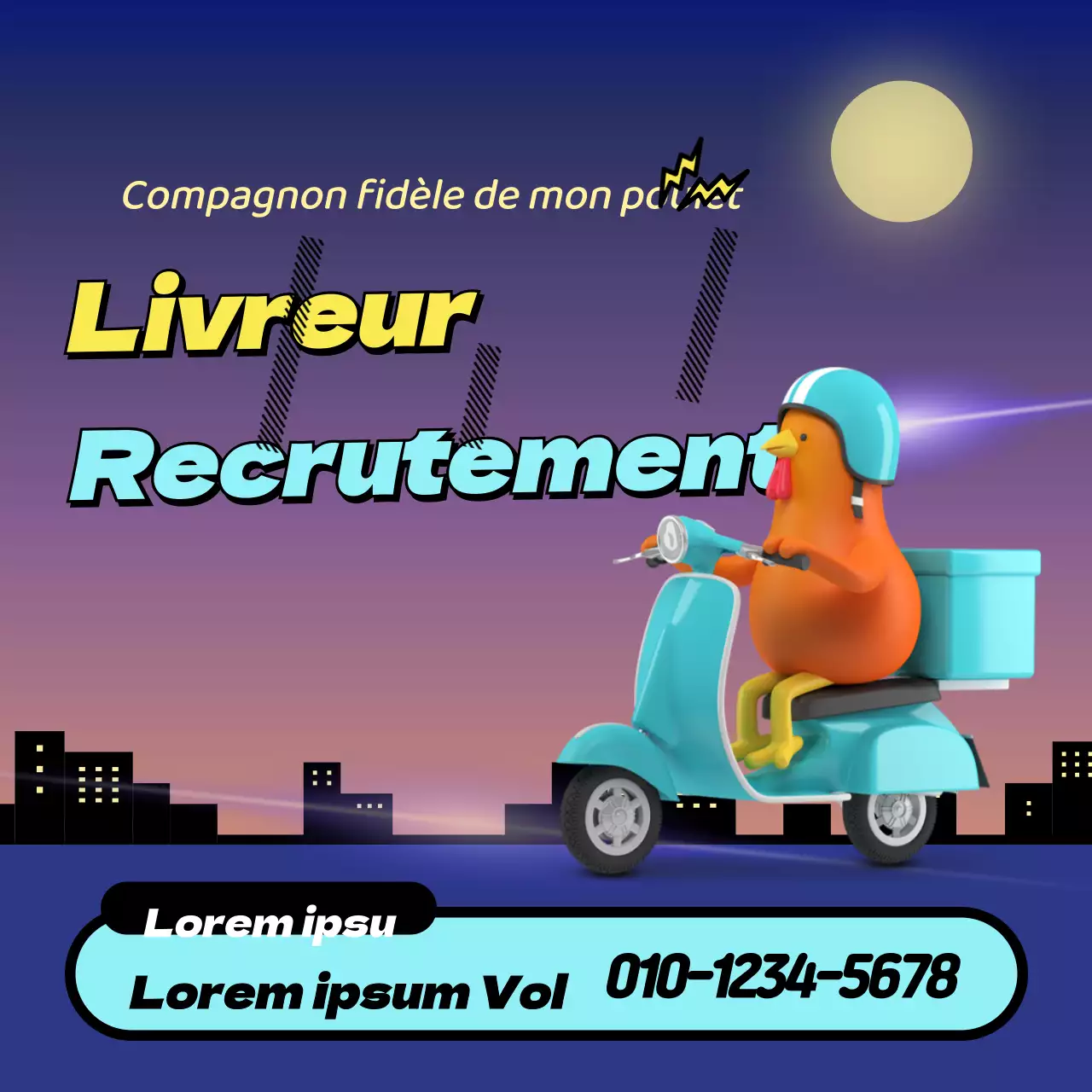 Recrutement de chauffeurs-livreurs Night Sky Cityscape