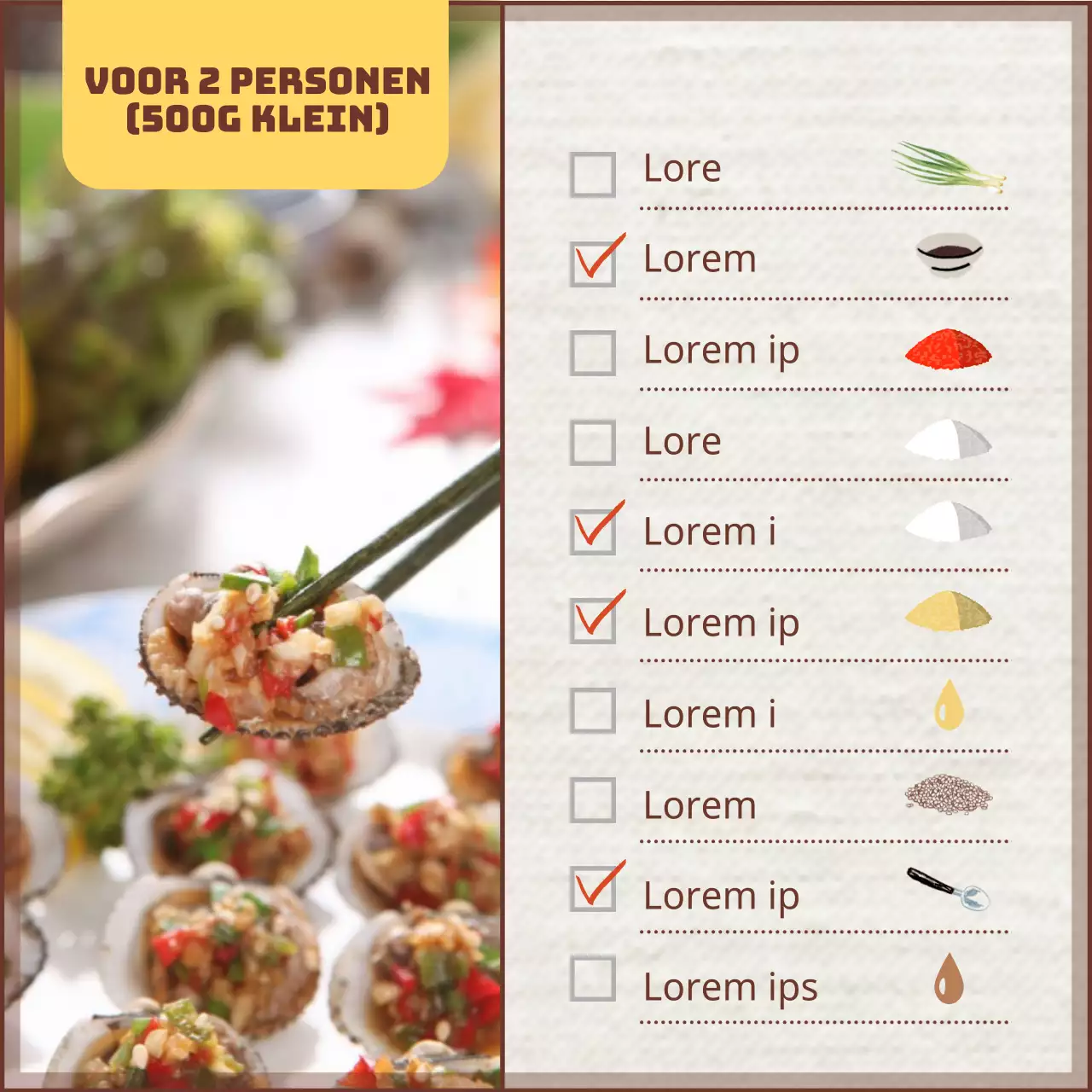 Marinaderecept voor geel varkensvlees
