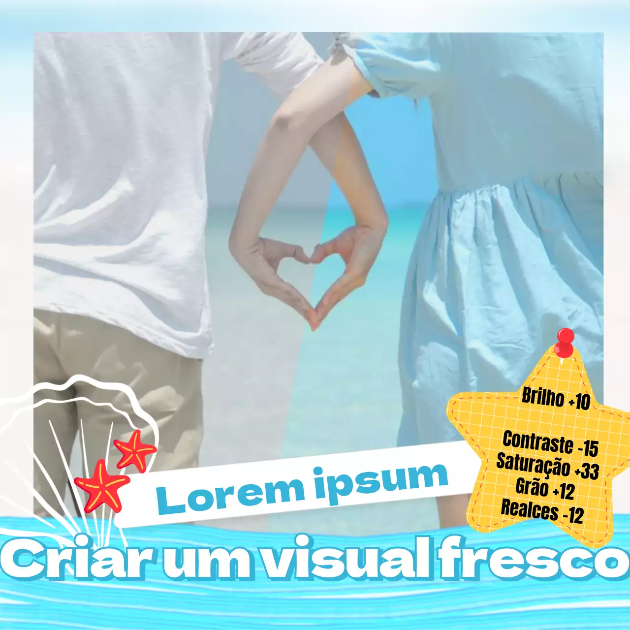 Como criar um look azul claro e fresco com correção de cor