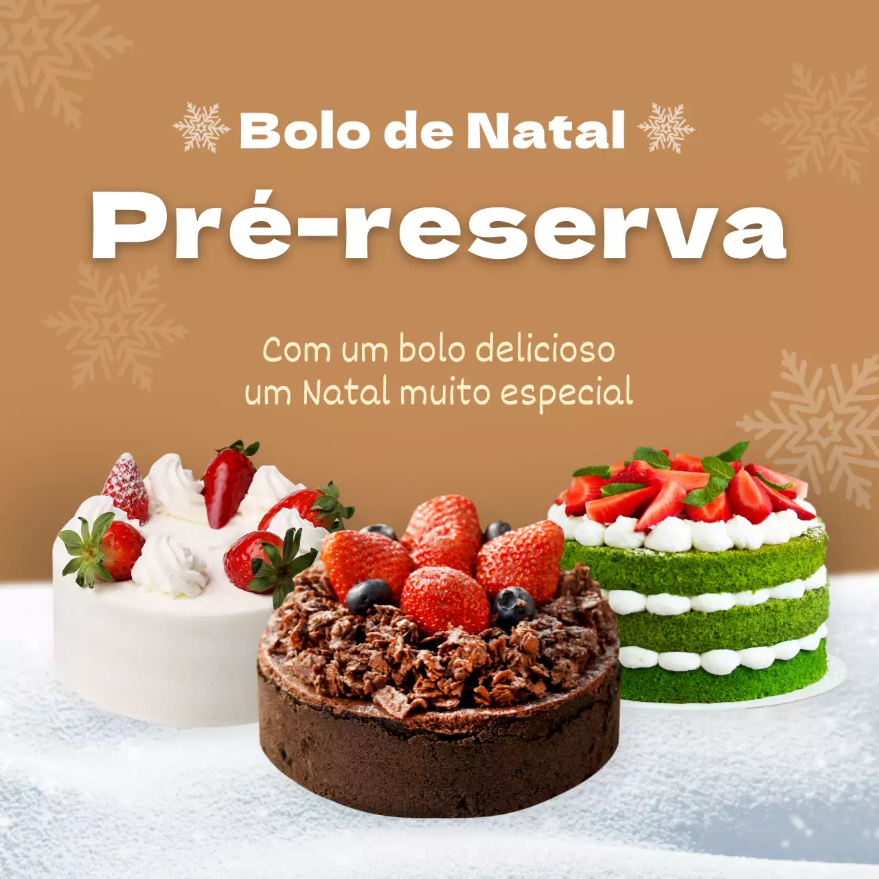 Bolo de Natal bronzeado