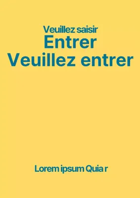 Un concept simple avec un texte jaune et bleu