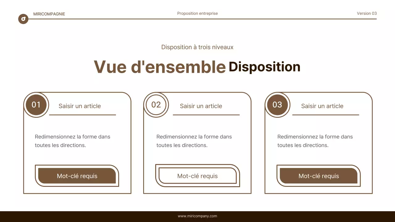 Rapport simple de mise en évidence du texte en marron et blanc
