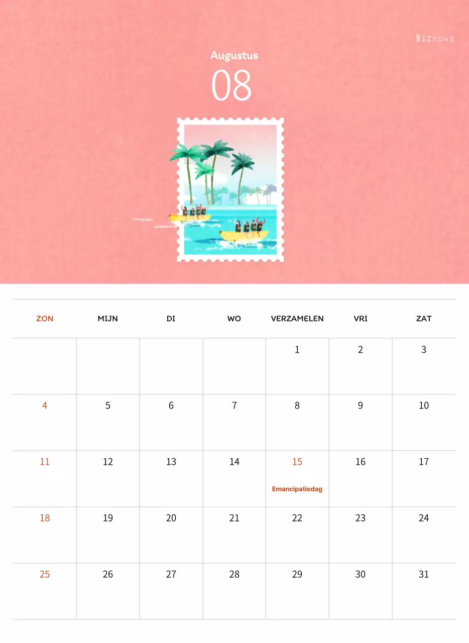 Stempelillustraties met een warm concept